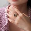 Tree of Life Ring Adjustable Open Band Spiritual Healing Jewelry Stainless Steel Boho Gift for Women Men