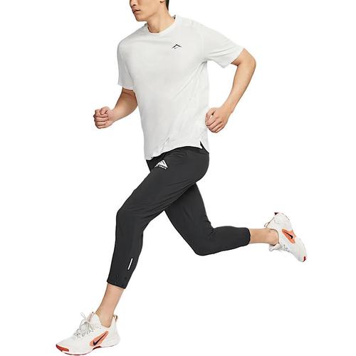 Nike Brand Logo Raglan Sleeve Quick-Dry Short-Sleeve T-Shirt for Men, White