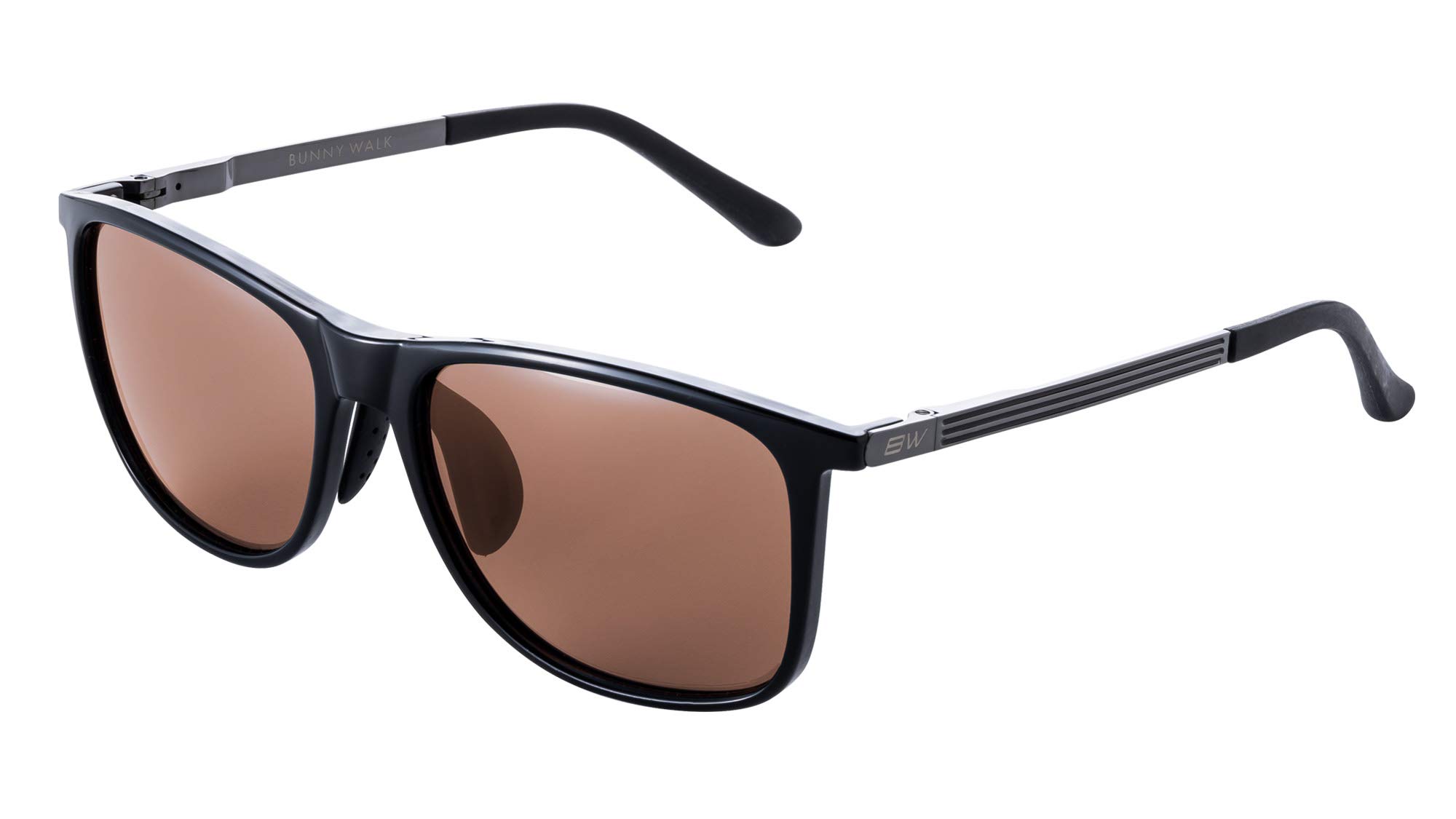 

Polarized Sunglasses Shiny Black Lens [Bunny Walk] BW-021 BW-0211C HC-BROWN Pop-up