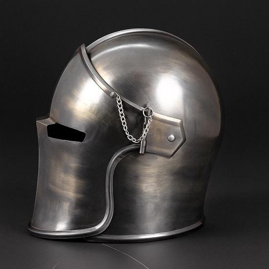 Cosplay Barbuta Knight Helmet  Full Steel Italian-Style Armor Headgear for LARP, Cosplay Historical Reenactment