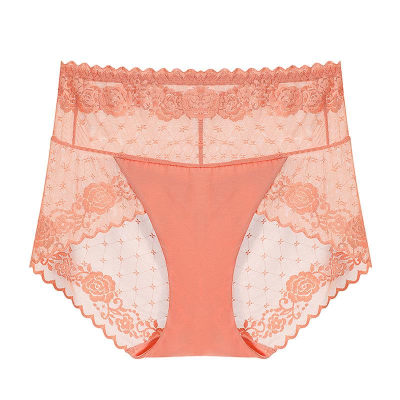 12 Color High Waist Women Panties Sexy Lace Stars Briefs Summer Ultra Thin Mesh Breathable Lingerie Female Seamless Intimates