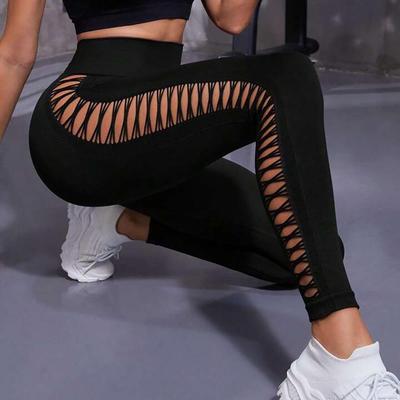 Women's European & American Mesh Sexy Fit Yoga Pants
