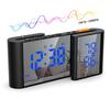 Sleek Bedside Alarm Clock Radio Large Dual Display Screen With Adjustable Brightness USB Port Sleep Timer FM76~108MHz FM Radio