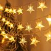 Cross-Border LED Starry Sky String Lights: Snowflake & Star Fairy Lights for Children's Tent or Camping.