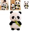 Cute Panda Plush Toy Stuffed Animal Doll Bamboo Shoot Flower Bear Gift For Girls And Kids
