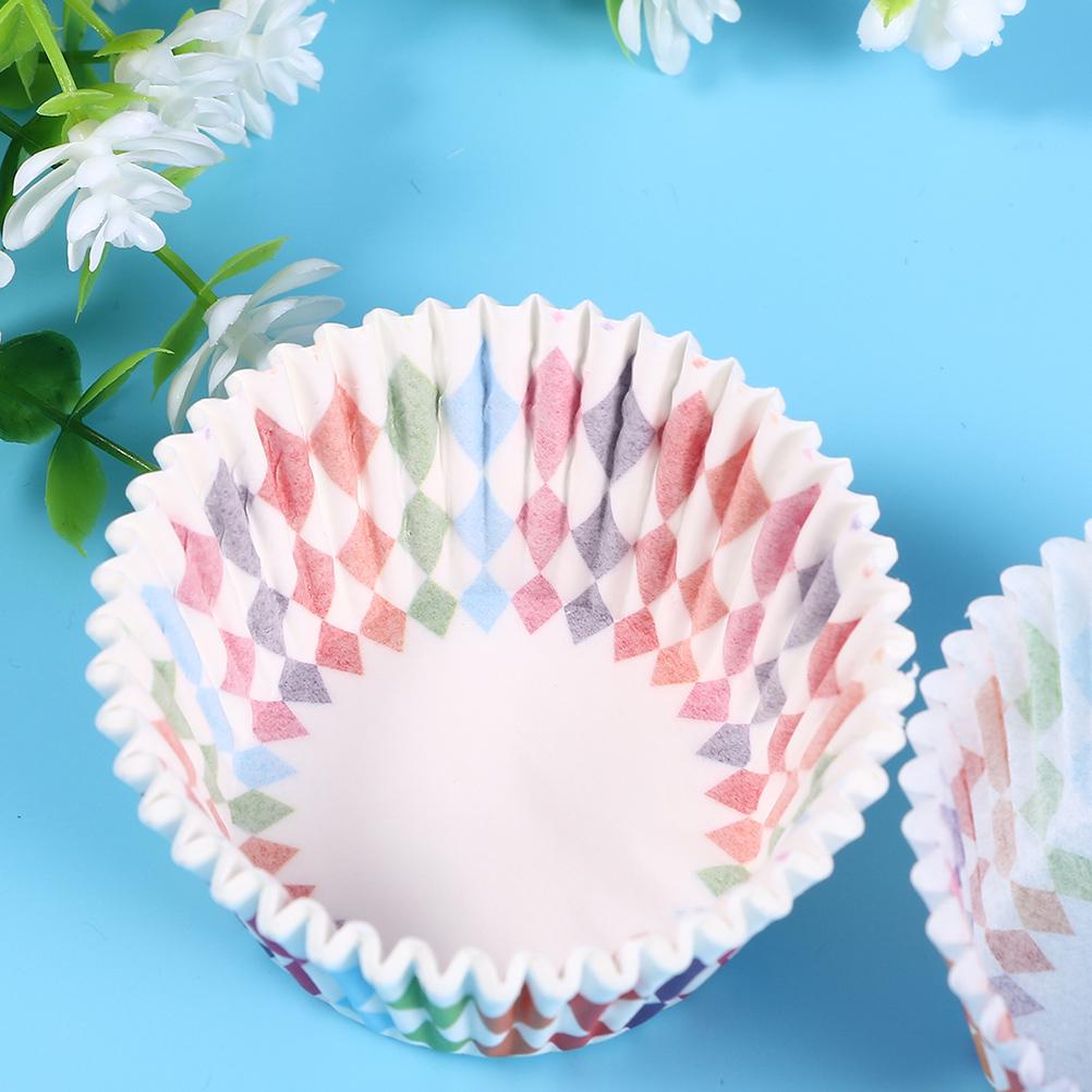 Buy 200 Pcs Cake Cups Heat Resistant Cupcake Wrappers Round Thicken
