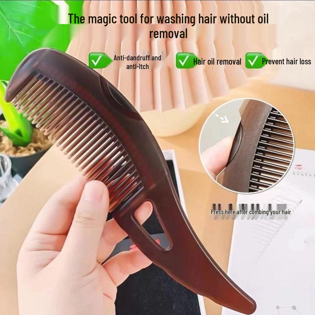 Portable Anti-Dandruff & Anti-Itch Massage Comb - Wash-Free & Oil-Removing, Pressable Design