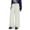 Illustrator Polka Dot Print Loose Straight Winter Pants