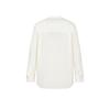 LESS 2025 Spring Loose-Fit Long Sleeve Stand-Collar Silk Blend Shirt