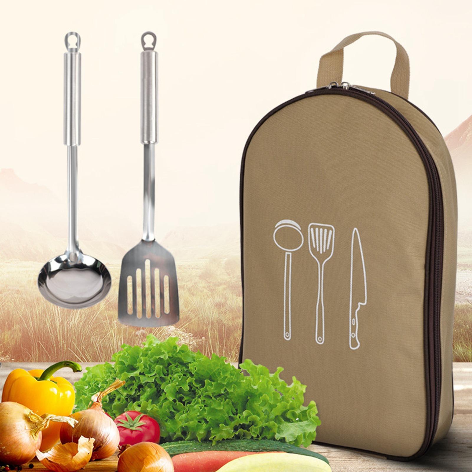 

Camp Cooking Utensils Stainless Steel Portable Multifunctional Kitchen Cookware Kit for Outdoor Camping