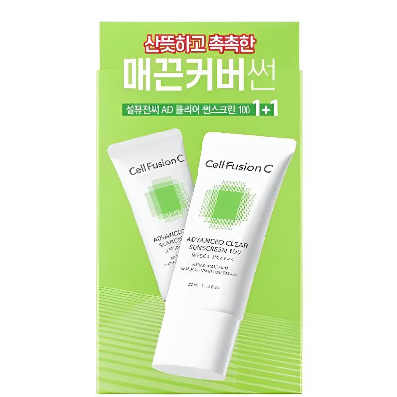 [Cell Fusion C] Advanced Clear Sunscreen Double Set 35 ml x 2