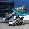 Children's sports shoes mesh rotating button medium and large children's boys' shoes soft-soled running shoes popular classmate basketball shoes