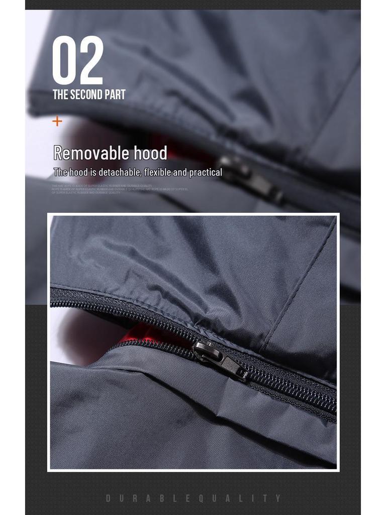 Men's Winter Windproof Fleece-Lined Cotton Jacket - Thickened Outerwear for Outdoor Cold-Weather Protection