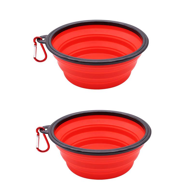 350ml Collapsible Dog Pet Folding Silicone Bowl Outdoor Travel Portable Puppy Food Container Feeder Dish Bowl Pet Supplies