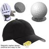 Mini Glove Shaped Stainless Steel Golf Hat Cap Clip with Magnetic Ball Marker Black   White