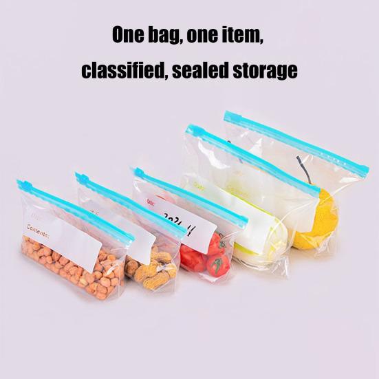 Refrigerator Storage Bags Freezer Safe Zipper Seal Bags Leak-proof Airtight Food Bags