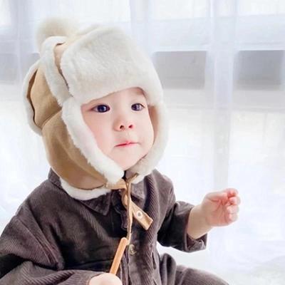 Winter Baby Mütze Kinder Kinder Ohrenklappen Muff Winter Warm Plüsch Baumwolle Mütze Outdoor Mütze Geschenke Mütze