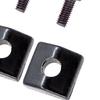 3-Piece Electric Guitar Locking Nut Clamp & Screw Suit Tremolo Bridge Replacement Parts (Black)