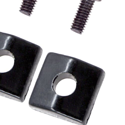 3-Piece Electric Guitar Locking Nut Clamp & Screw Suit Tremolo Bridge Replacement Parts (Black)