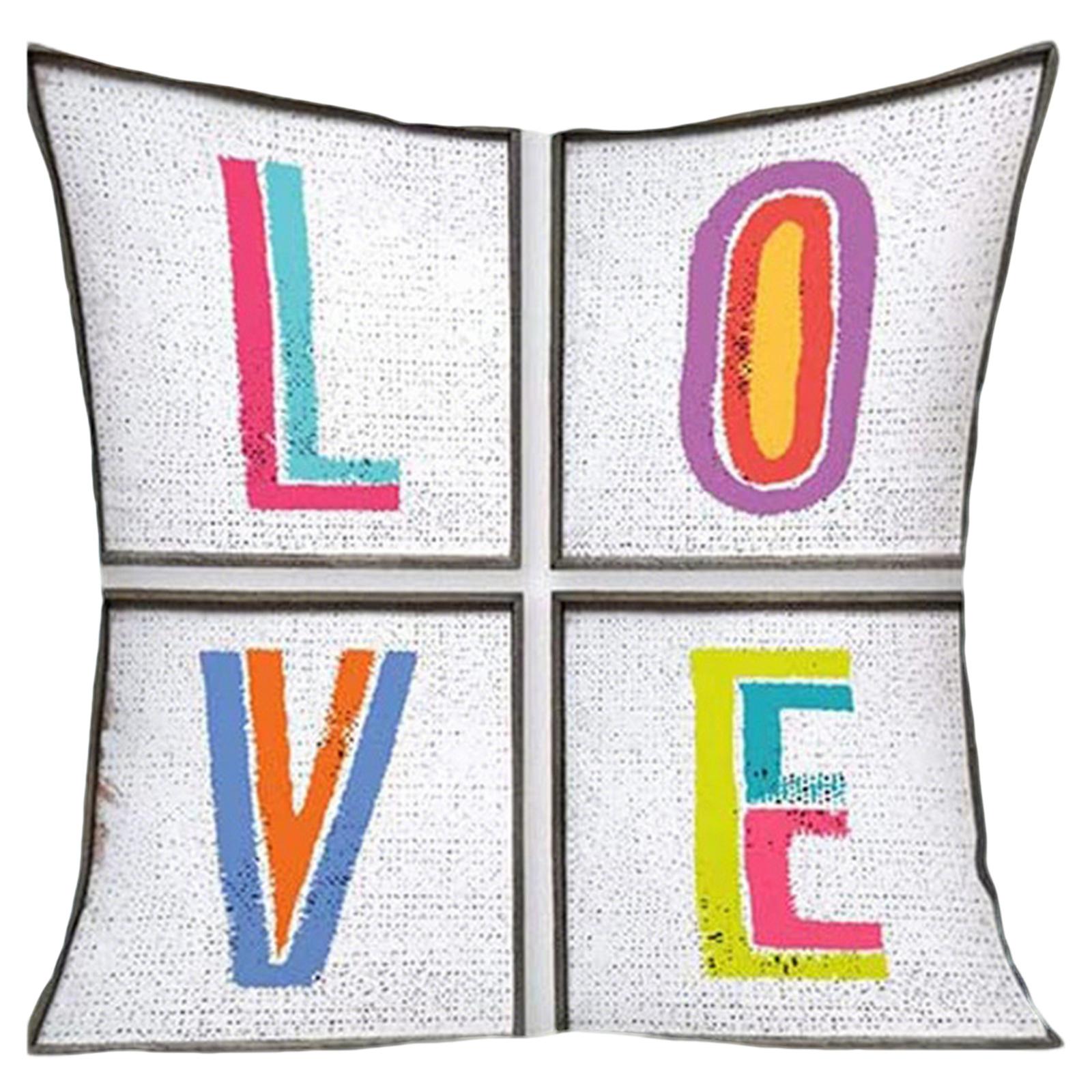 Valentine s Day Decor Pillowcases 4Pack Love Heart Printed Cushion Covers For SofaBedRed Black Pillow Cases For Home Decoration One Size 609₽