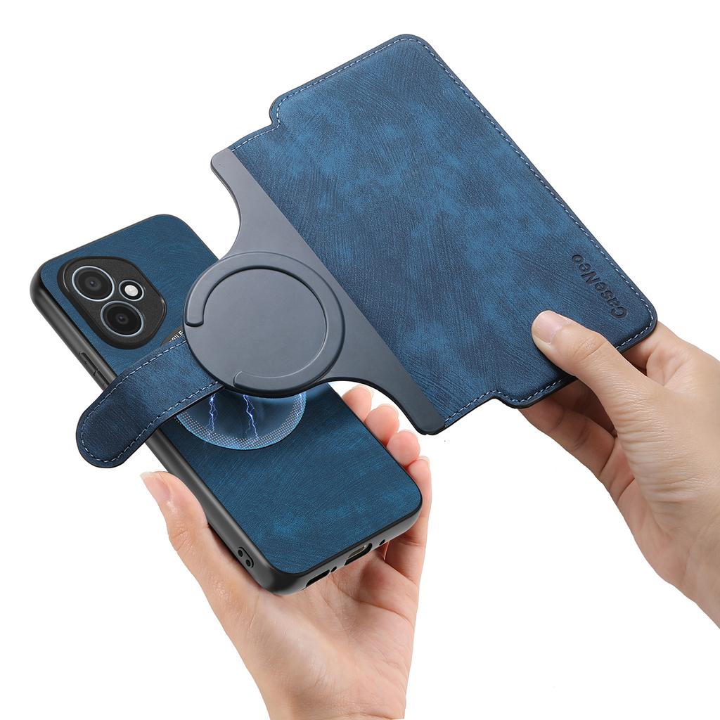 För Honor 400 5G (Global) Magnetiskt Fodral CASENEO Avtagbart Läder Telefonplånboksfodral