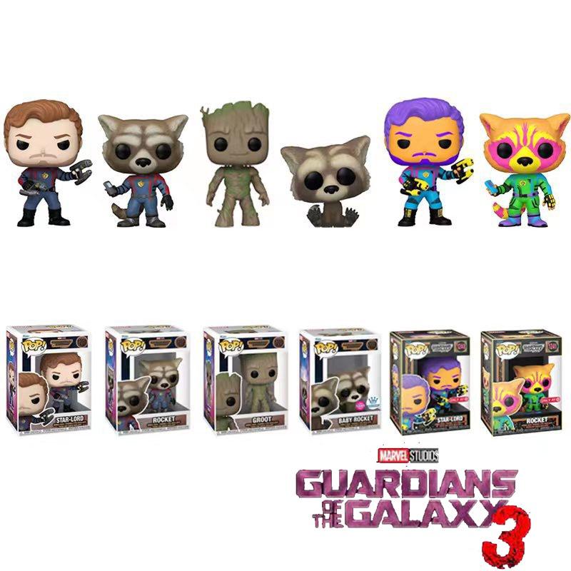 Pvc Material Guardians Of The Galaxy 3 Figures Rocket And Groot Pops