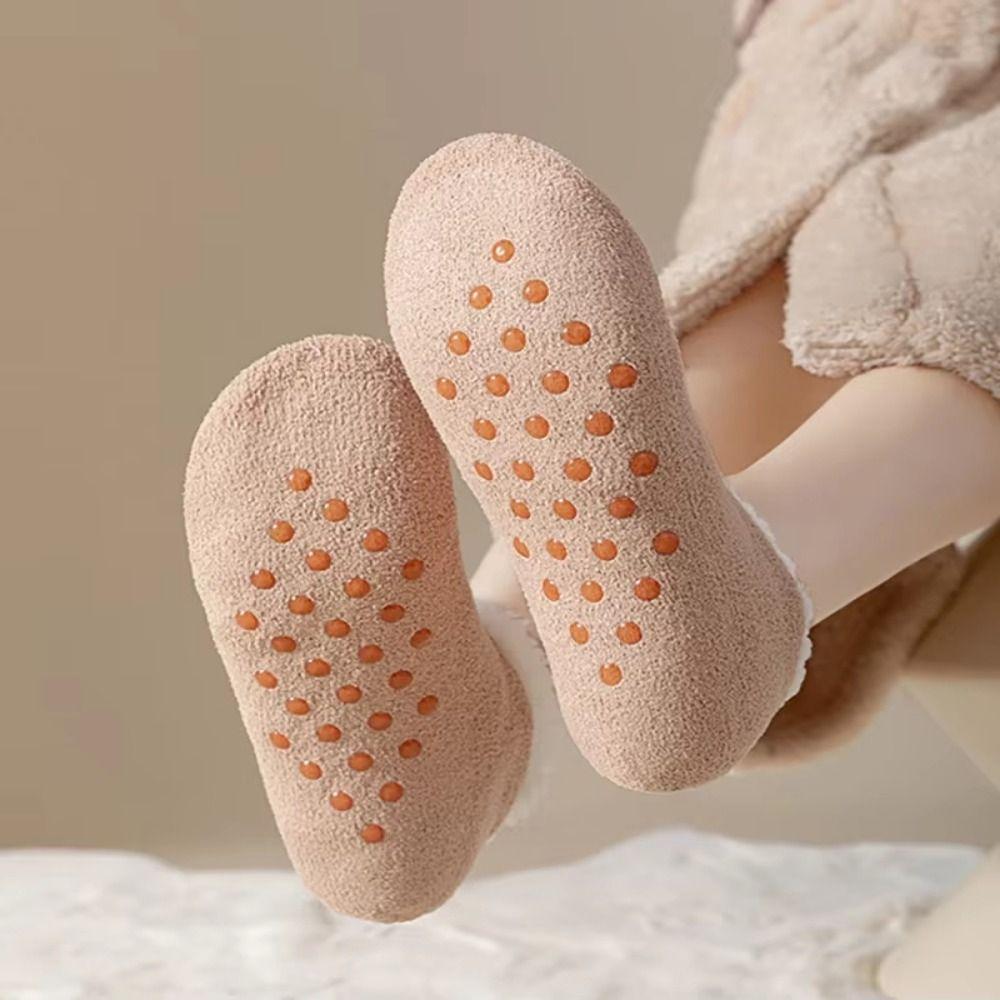 Non-slip Bottom Lamb's Wool Socks Thickened Winter Warm Sock Lamb Fleece Socks Living Room