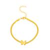2026 jewelry niche women's snake bone chain bracelet women's non-fading 18K gold frosted butterfly stainless steel jewelry