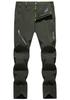 KEFITEVD Hiking Long Size for and Fishing Men's Pants, Quick-Drying, Stretchy, Water-Repellent, Military-Style, Cool, Length, Spring/Autumn, Green, L,