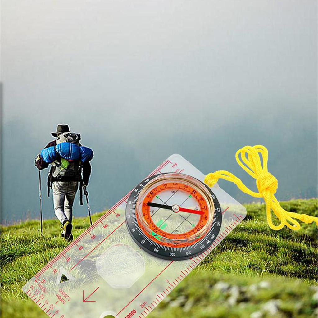 2 Pcs Portable Accurate Navigation Compass Orienteering Hiking Compass Boy Scout Compass for Expedition Map Reading