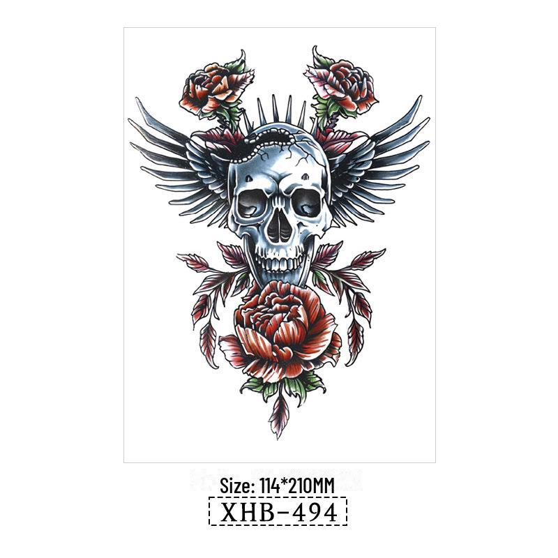 Vattentäta Svarta Djur Halvarm Tatuering Klistermärken