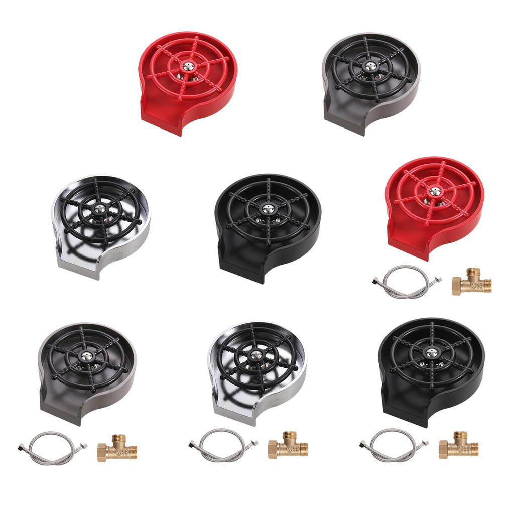 Crystal Clear Glass Cup Rinser for Home and Bar