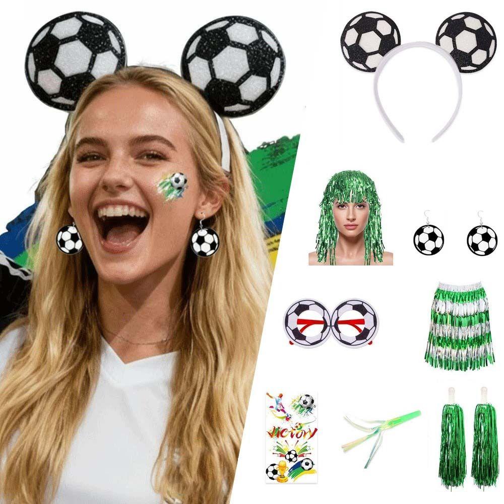 Eco-Friendly Football Fan Costume Set Lightweight Sports Event Noise Maker  Cheerleading