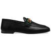 Gucci Slip On Loafer With Web Black Leather 631619 CQXM0 1060