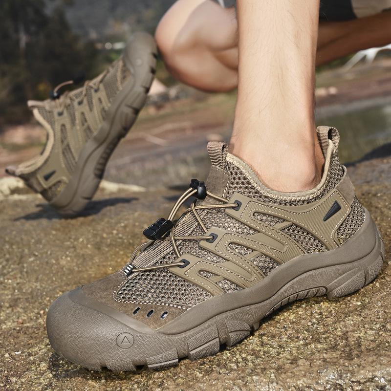 2025 Summer Mesh Men's Lightweight Outdoor Sports Shoes - Soft Sole, Casual, for Hiking and Water Crossing