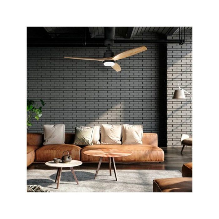 Ufesa Nepal Ceiling Fan with Light and Remote Control 132cm 40W Black/Wood
