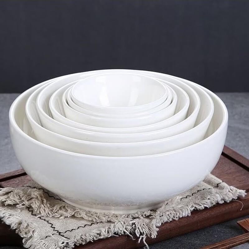 White Ceramic Rice and Soup Bowls