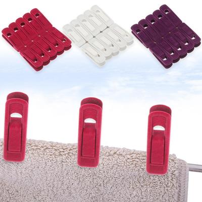 10pcs New Household Bathroom Hat Closet Velvet Hangers Clips Hanging Hooks Dress Rack Coat Holder