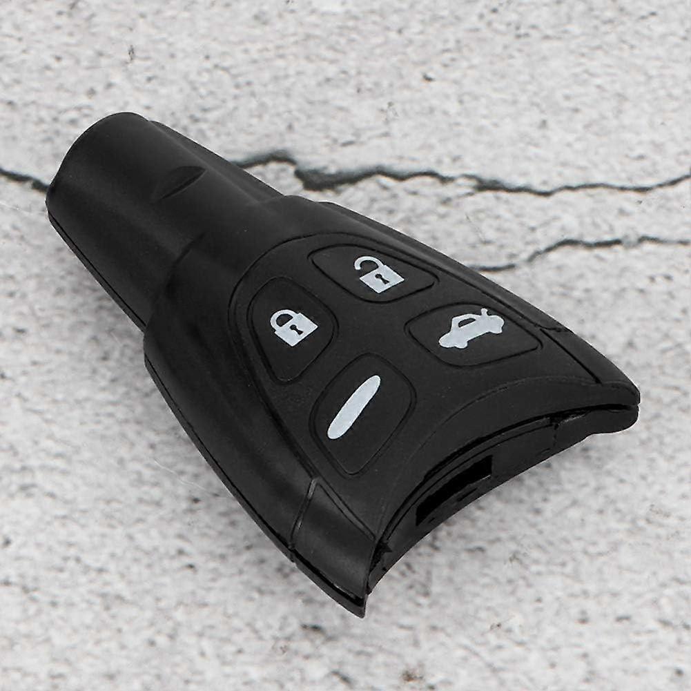 Car Key Case, Black 4 Buttons Remote Key Fob Cover Car Key Shell Protector Replacement for Saab 93 95