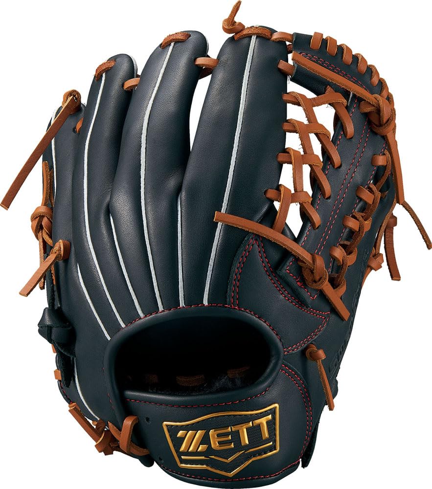 

ZETT Youth Baseball Soft Brown Size BJGB74380 Glove, Steer, All-Around, Left-Handed Throw, Black/Oak (1936), L,