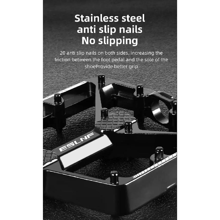 ESLNF Bicycle Pedal Aluminum Alloy Cycling Accessories Ultra Light Widened Anti-Slip Bearing MTB Road Bike DU Pedals