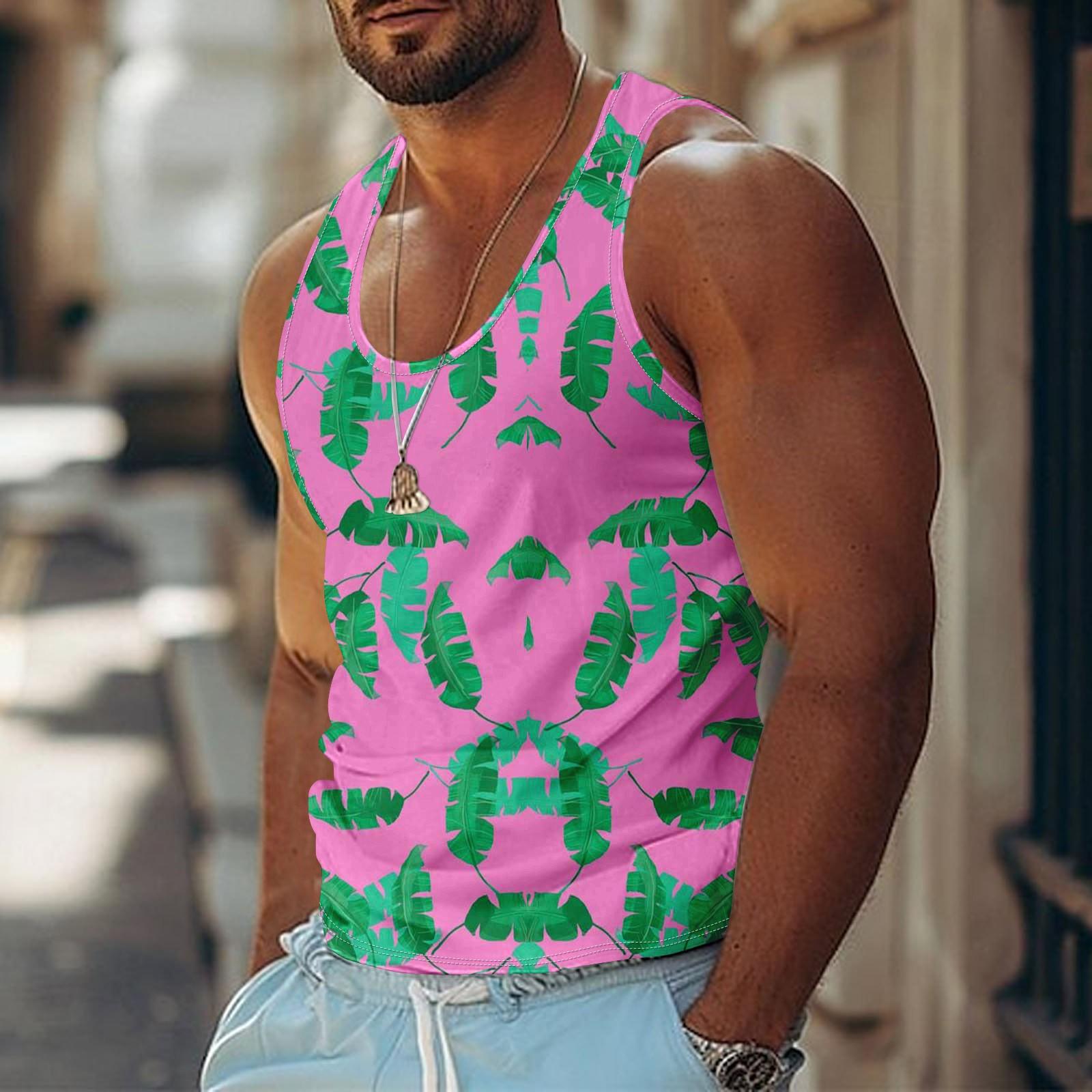 

Мужская летняя пляжная майка для серфинга, повседневная дышащая майка без рукавов, свободная майка с принтом XL