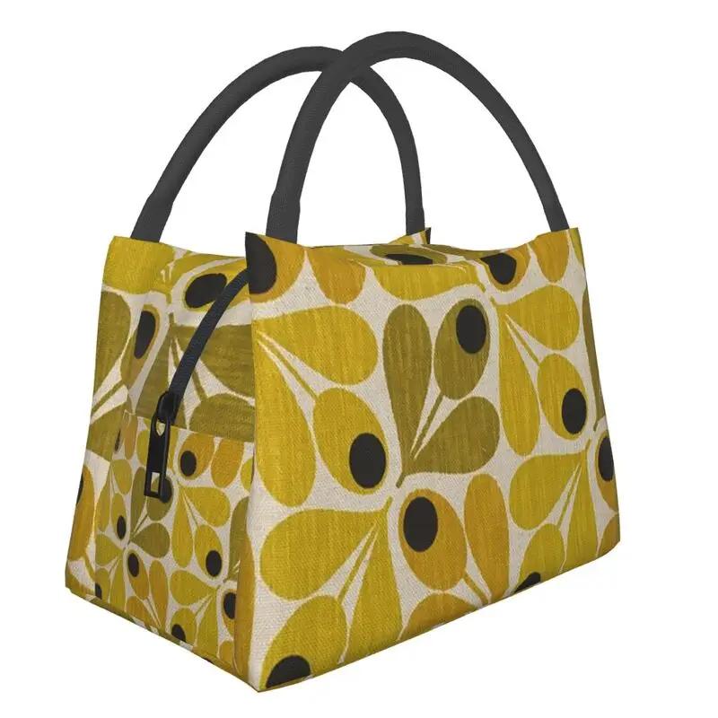 Orla Kiely Cat Insulated Lunch Tote Bag for Women Scandinavian Portable Cooler Thermal Food Lunch Box Office