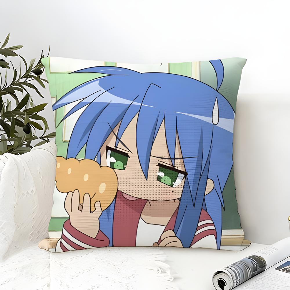 Anime Lucky Star Pillow Case Linen Pillow Case Sofa Home Decor Cushion Cover Cushion Cove
