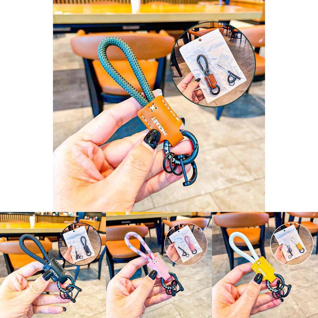 Leather Handcrafted Trendy Keychain Attractive Braided Strap For Car And Keys Home
