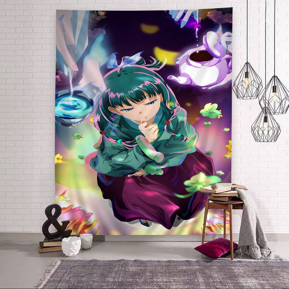 Maomao Anime Deníky lékárnice Barevný gobelín Nástěnná dekorace Závěsný tarot Hippie koberce na stěnu Dekorace na stěnu do koleje