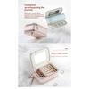 Double Zipper Jewelry Portable Storage Box Ring Earrings Necklace Jewelry Box PU Leather Lipstick Vanity Case