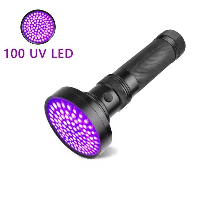 128UV LED Edc Licht Lila Licht Schwarzlichter 395nm Ultraviolett Tragbare Handheld Taschenlampe LED Taschenlampe Detektor für Tierurin