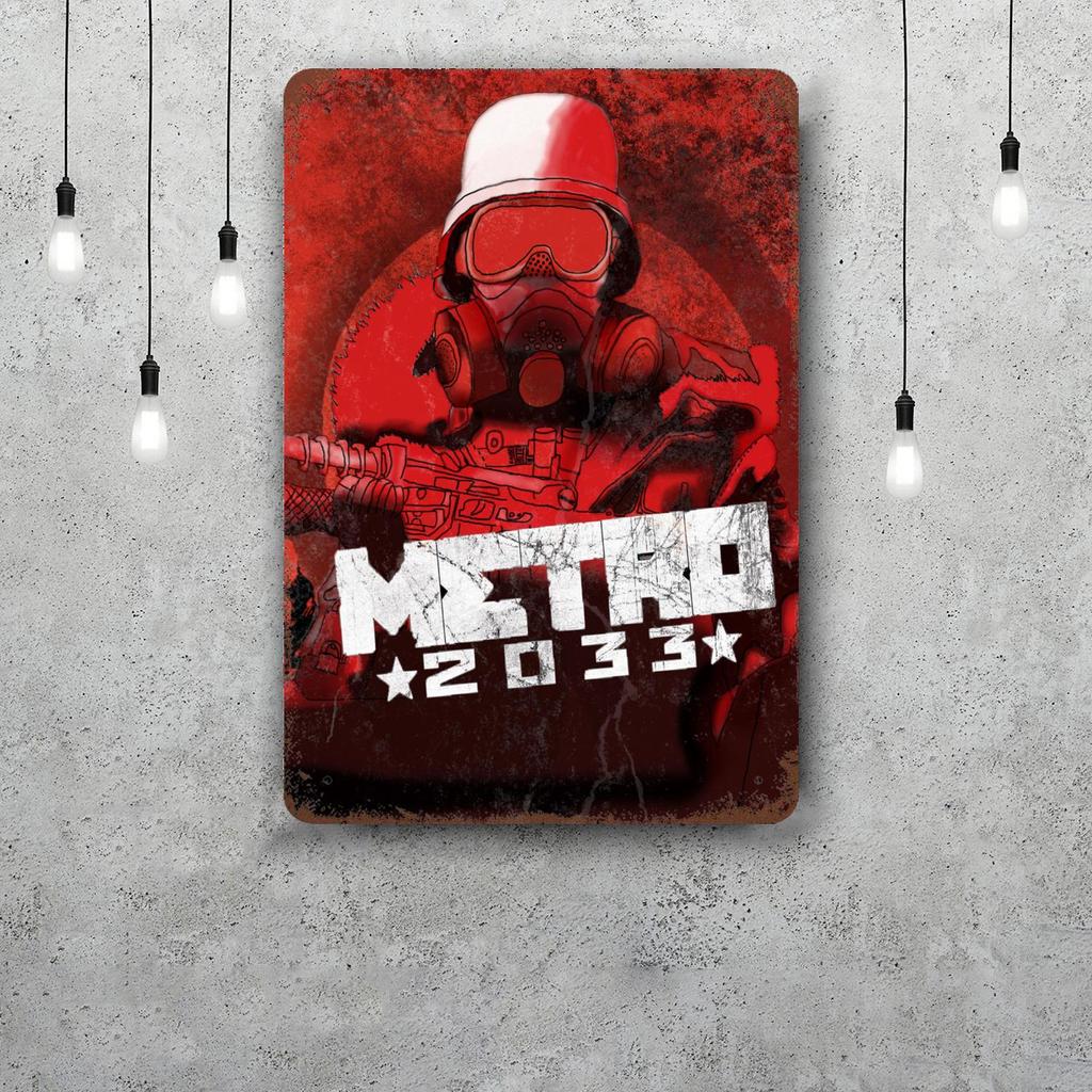 Metro 2033 Metal Signs Wall Decor Vintage Tin Signs Captain Metal Poster Decor for Bar Pub Club Wall Decoration