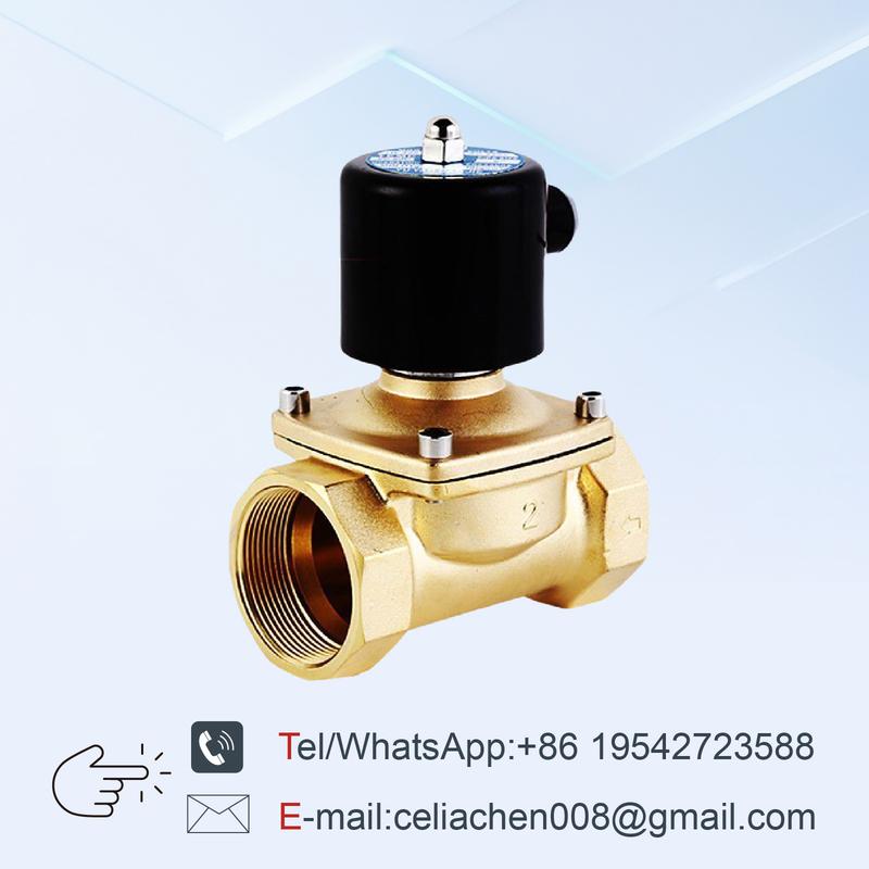 1/2" 3/4" 1" 2" Brass Electric Solenoid Valve Normally Closed 220V 24VDC 12VDC for Water Gas Oil Fitting